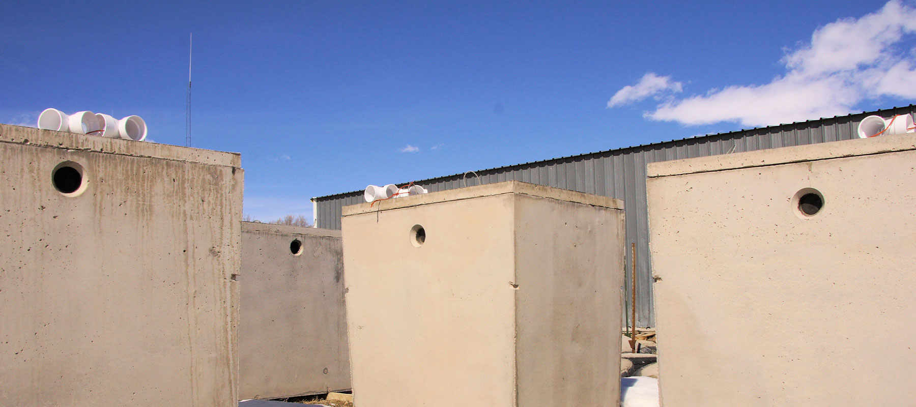 Precast Concrete coverage offered includes parking blocks, building pads, risers, and custom pours.